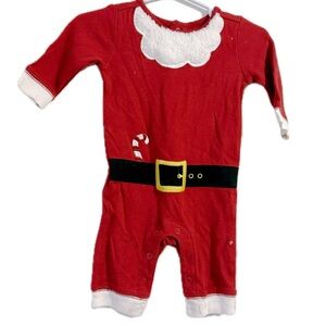 Gymboree Festive‎ Red Santa Footie